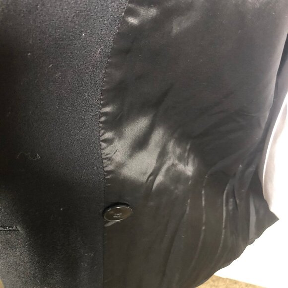 Vintage T.A. Whitney 100% Wool Blazer – Black Double-Breasted – Made in Korea - Picture 6 of 10